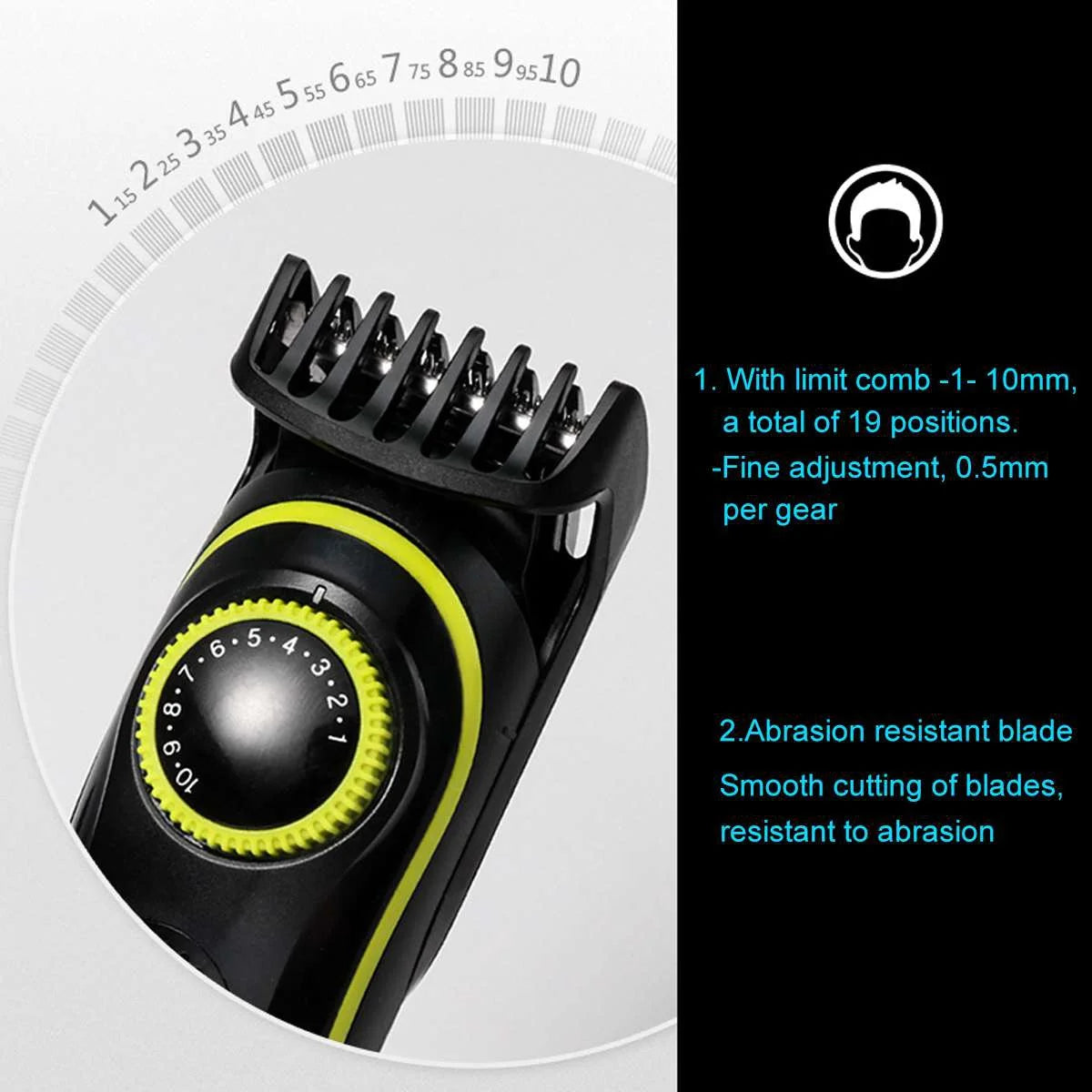 Kemei Professional Electric Hair Clipper trimmer and shaver Rechargeable 5in1 Full Care Men's Grooming Kit Muli-function Personal Trimmer KM-696