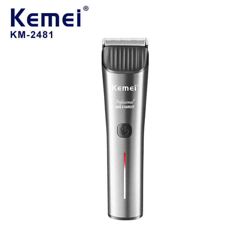 KEMEI KM-2481 Professional cordless household Stainless Steel hair trimmer clipper