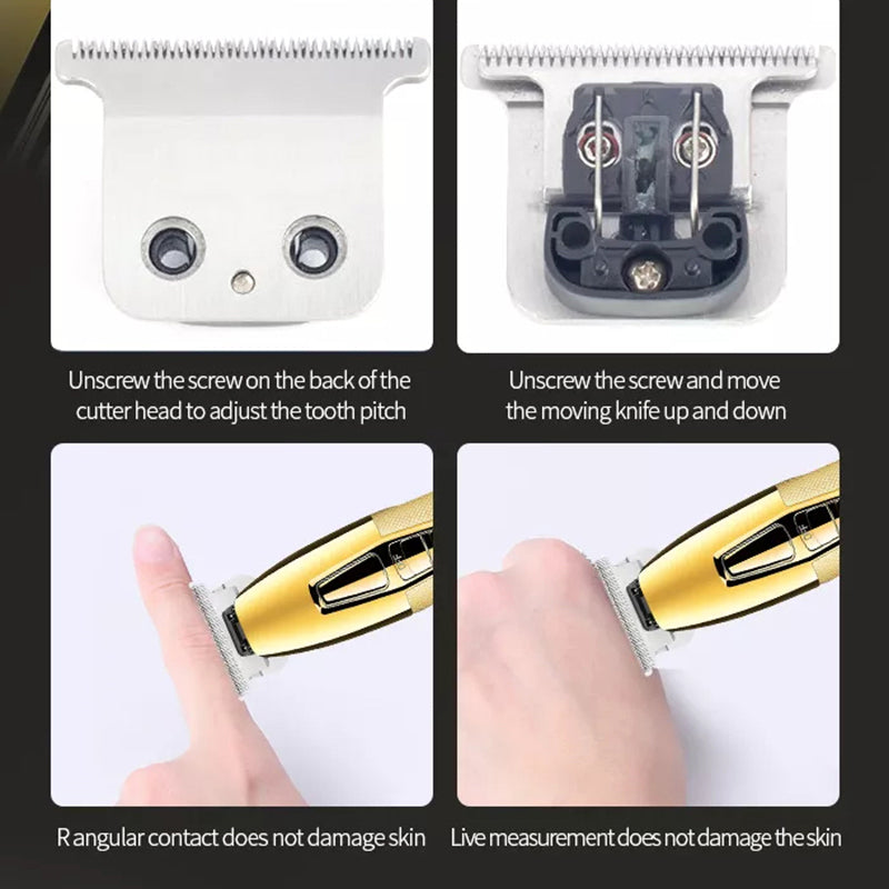 Kemei KM-5093 Hair Clipper Professional Finish Hair Cutting Machine Beard Trimmer 0mm Skin Cutting Electric Cutter Rechargeable