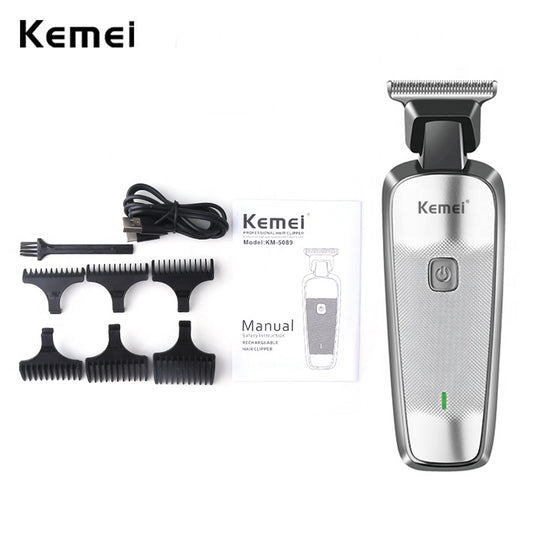 Kemei KM-5089 Men Cordless Barber Hair Trimmer Barber Professional Electric Hair Cutting Machine