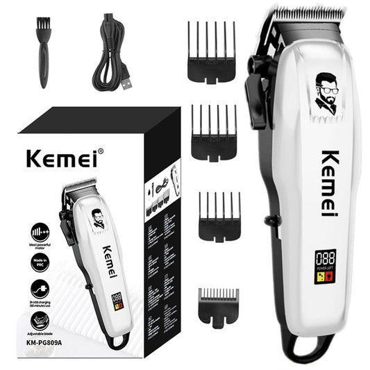 Kemei KM-PG809A Adjustable Powerful Hair Clipper Barber Electric Hair Trimmer Men Professional Cordless Hair Cutting Machine