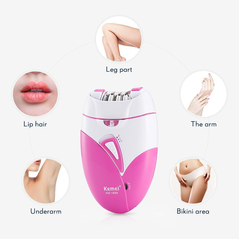 Kemei 189A Woman Painless Epilator Rechargeable Body Electric Hair Removal