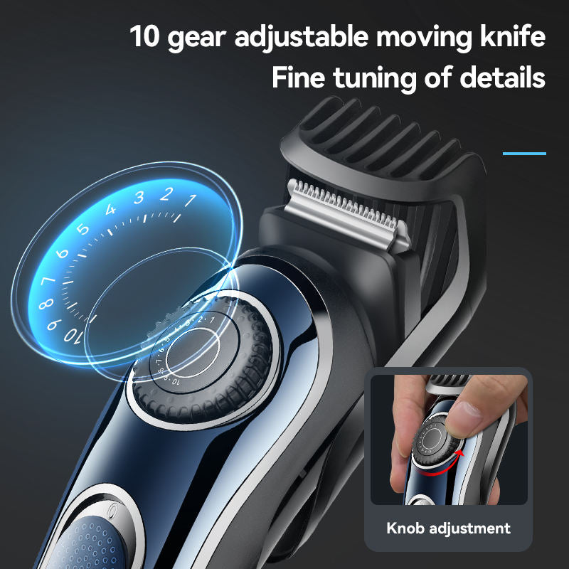 Kemei Cordless Adjustable 1-10mm Hair Trimmer Men Face Beard Trimmer Rechargeable Edge Hair Clipper Electric Lithium Battery