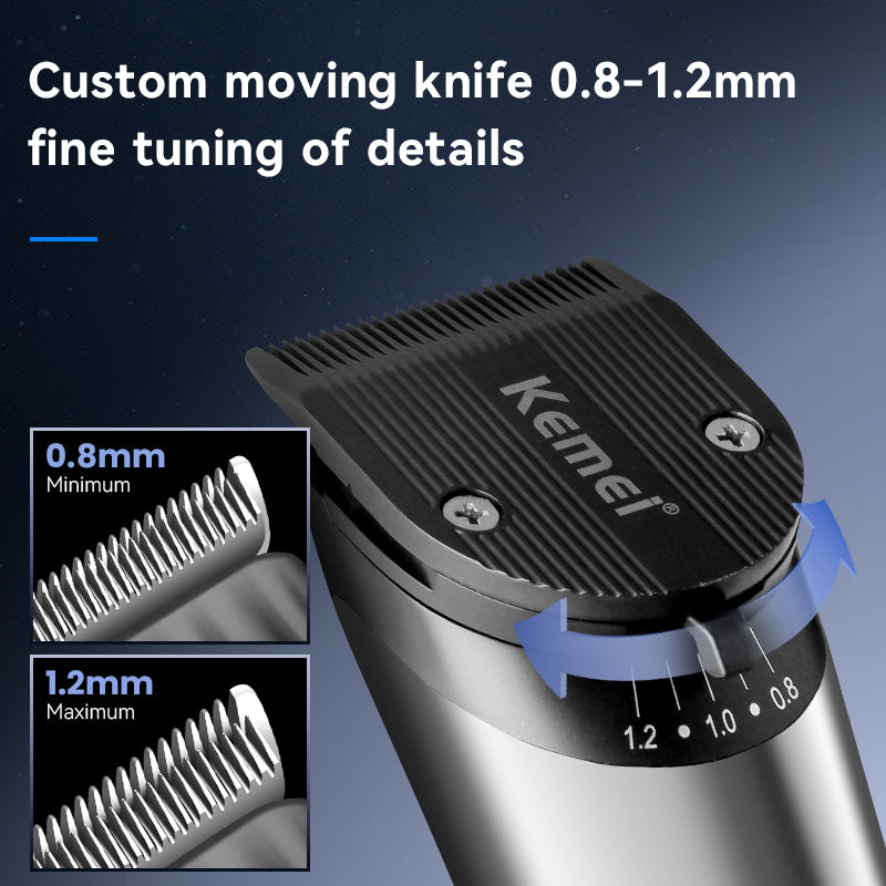 KEMEI KM-2481 Professional cordless household Stainless Steel hair trimmer clipper