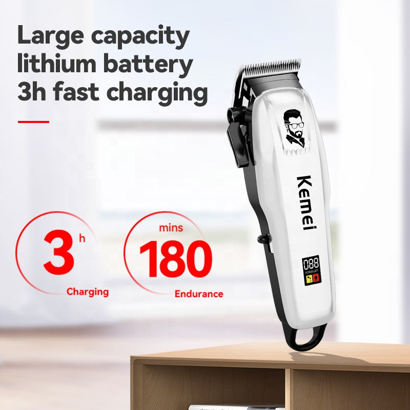 Kemei KM-PG809A Adjustable Powerful Hair Clipper Barber Electric Hair Trimmer Men Professional Cordless Hair Cutting Machine
