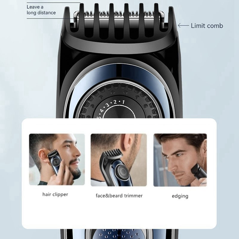 Kemei Cordless Adjustable 1-10mm Hair Trimmer Men Face Beard Trimmer Rechargeable Edge Hair Clipper Electric Lithium Battery