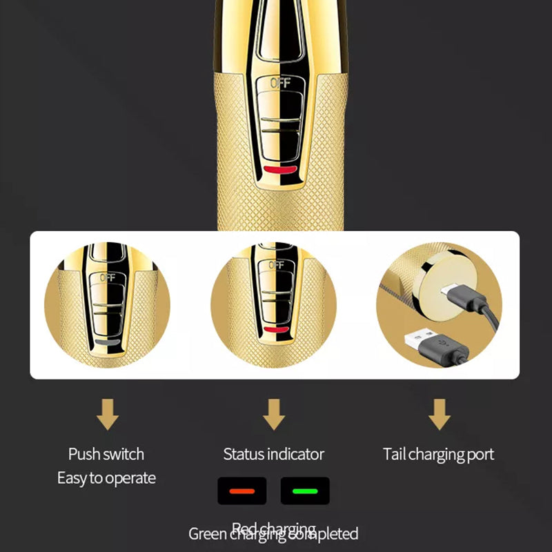 Kemei KM-5093 Hair Clipper Professional Finish Hair Cutting Machine Beard Trimmer 0mm Skin Cutting Electric Cutter Rechargeable
