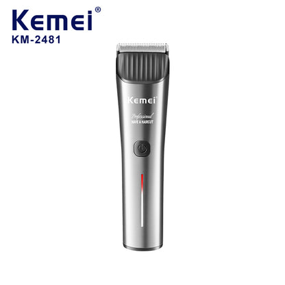 KEMEI KM-2481 Professional cordless household Stainless Steel hair trimmer clipper